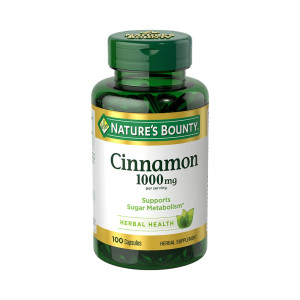 Cinnamon (Canela), 1000mg, Nature's Bounty, 100 Cps