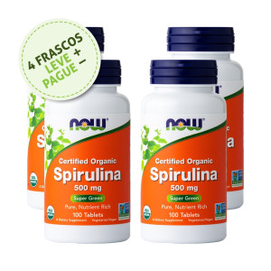 Spirulina (Espirulina), 500mg, Now Foods, 100 Tbs (4 Un.)