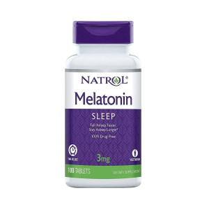 Melatonina, 3mg, Liberação Prolongada, Natrol, 100 Tbs