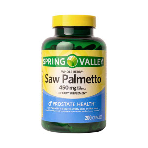 Saw Palmetto, 450mg (p/ cápsula), Spring Valley, 200 Caps